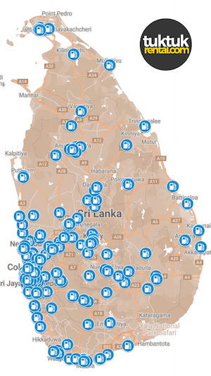 sri lanka tourist fuel