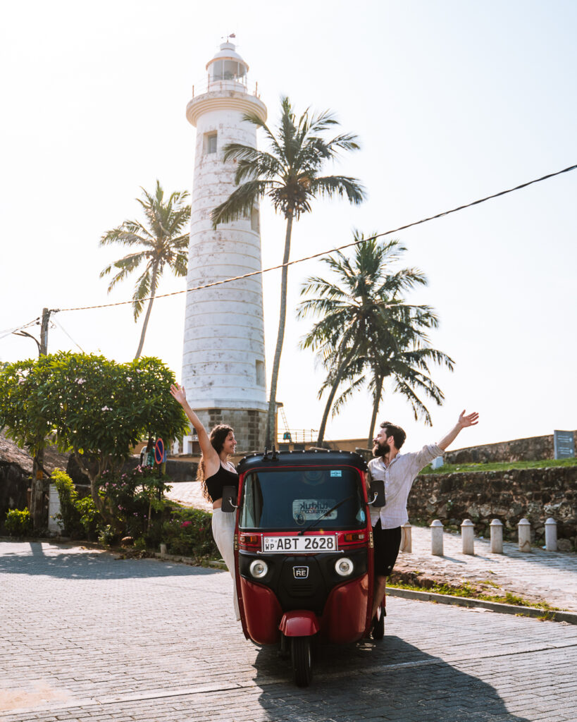 A Tuk and the lighthouse in the background