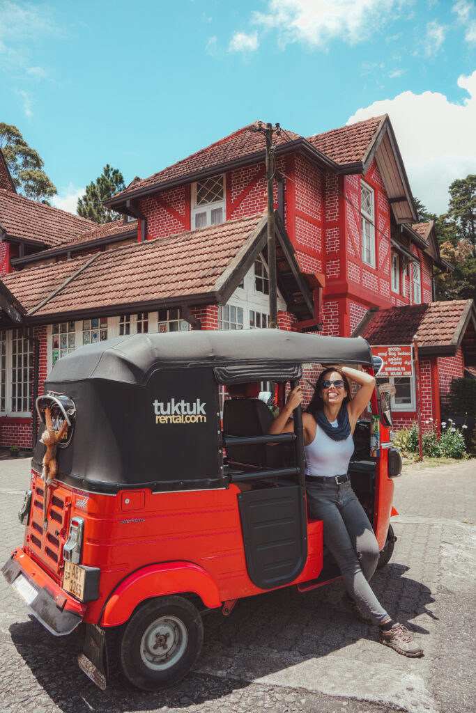 Picture-perfect nostalgia - Embrace the vintage vibes and snap an Instagram-worthy shot with your tuktuk at Nuwara Eliya's colonial post office.