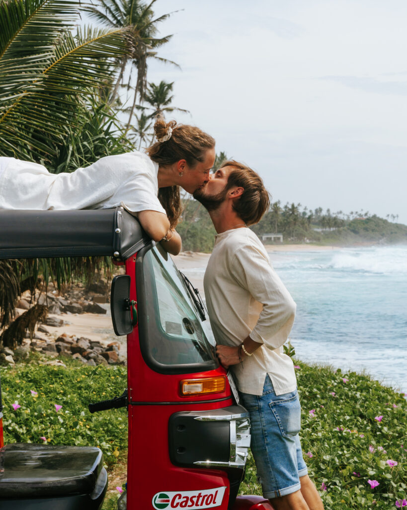 Whispering waves, stolen kisses - Celebrate love on a tuktuk ride to Wadduwa's picturesque beaches