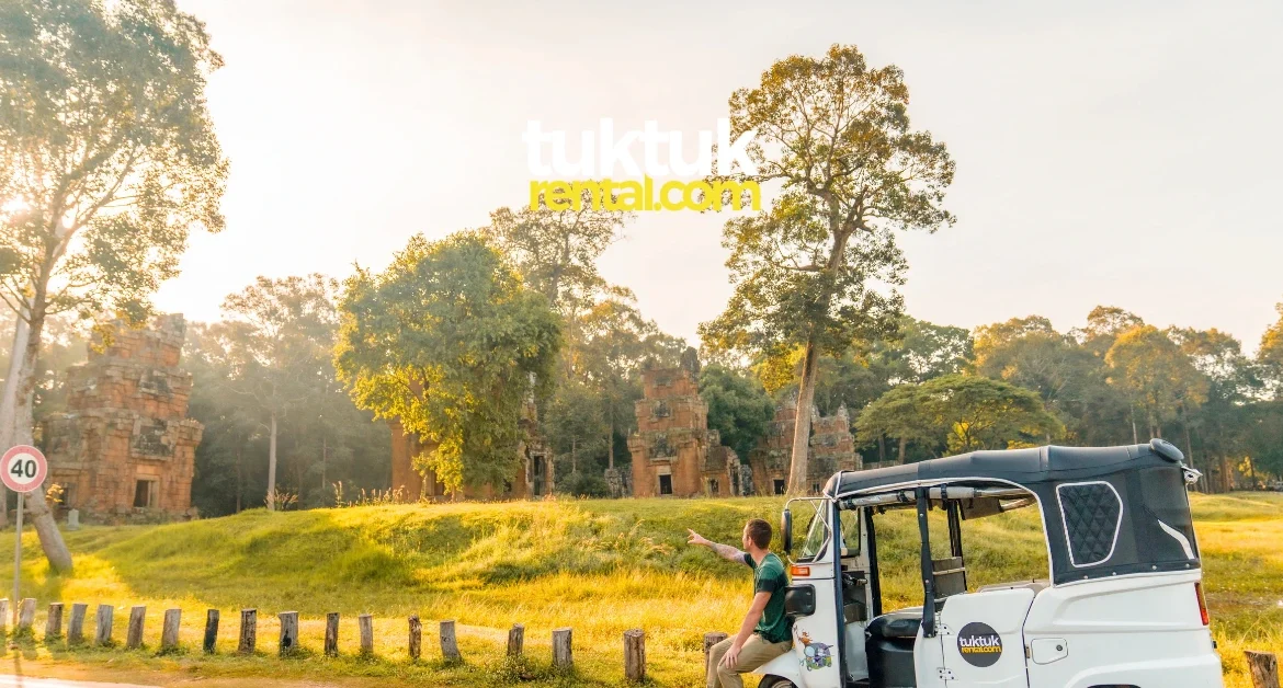 Cambodia travel safety tuktukrental white tuk Logo