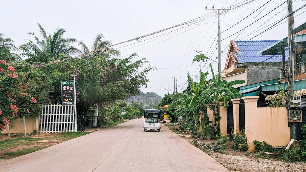 driving a tuktuk-in cambodia far picture