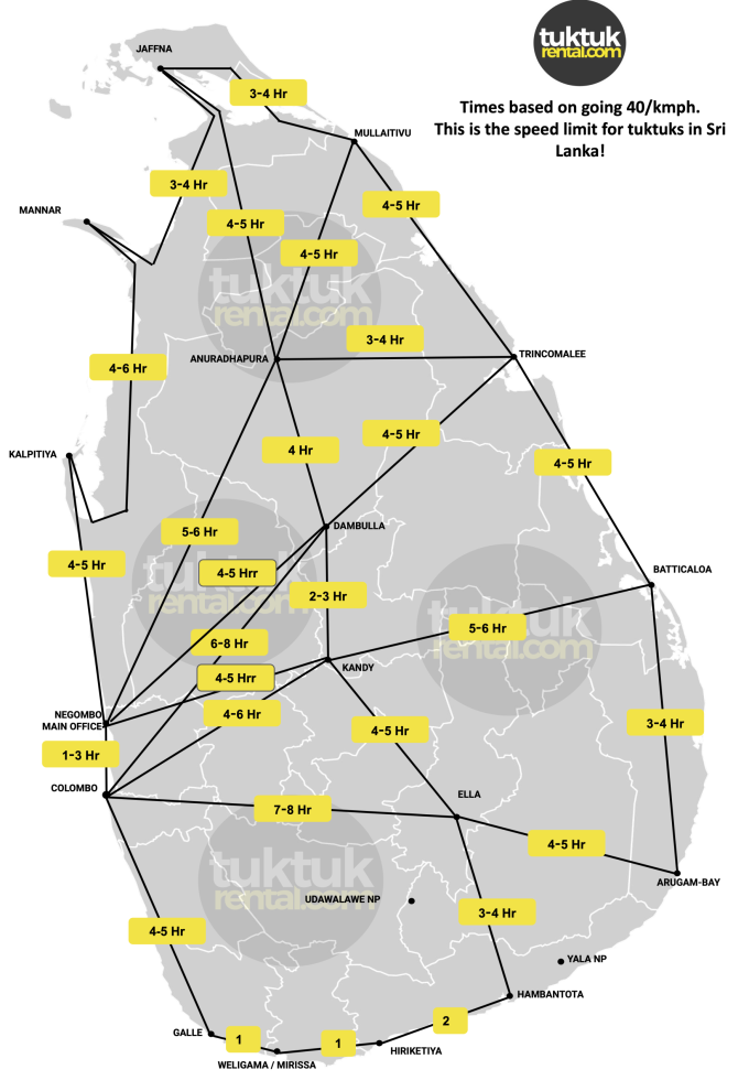 traveltimes with speed limits