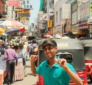 A tuk-tuk from Tuk Tuk Rental at Pettah Market - Sri Lanka family trip guide