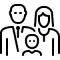 Icon representing a family