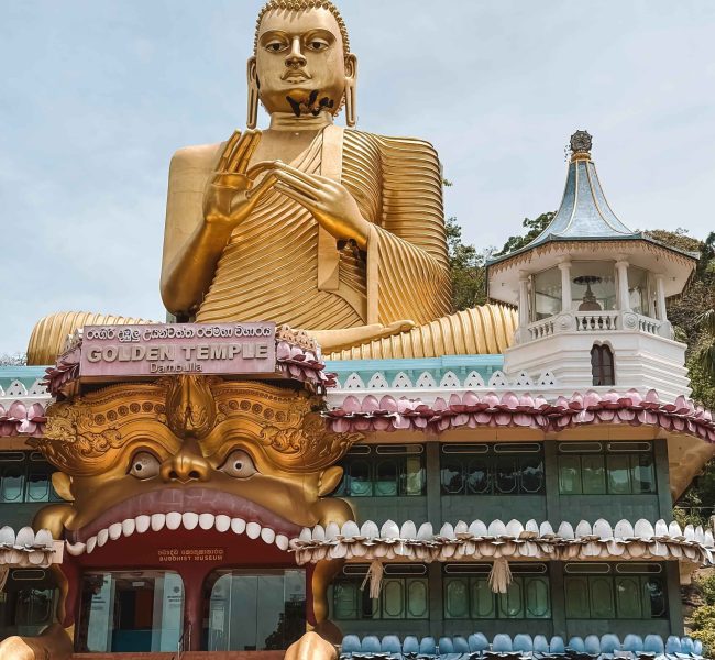 A Buddhist statue.