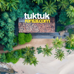 Aerial view of a logo, possibly for a drone company, shot from above.