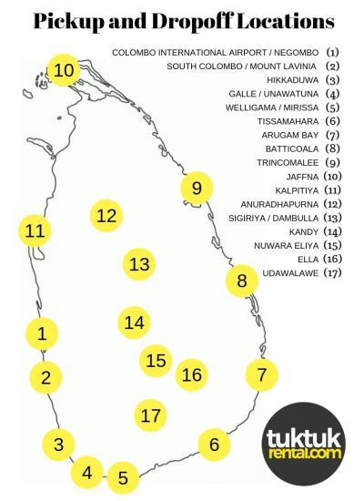 Pickup and Dropoff Locations
