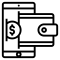 Phone wallet icon